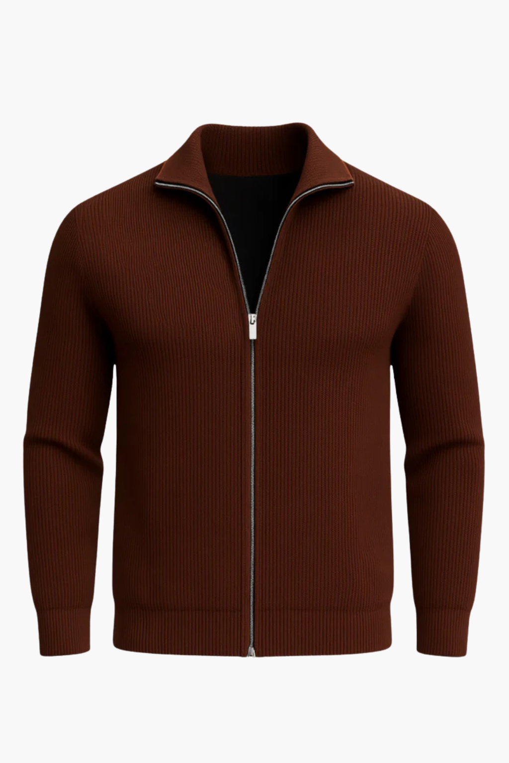 Falerro Men’s Zip-Up Knit Vest – Wool Blend