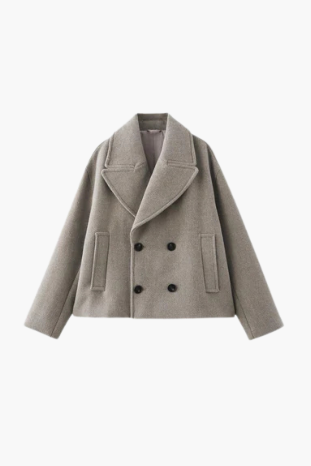 Falerro Women’s Wool Blend Double-Breasted Short Coat