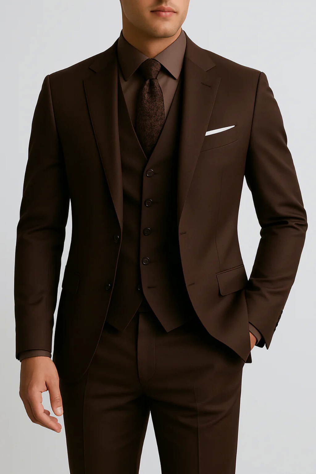 Falerro Men’s Suit – 3-Piece Formal Tailored Set
