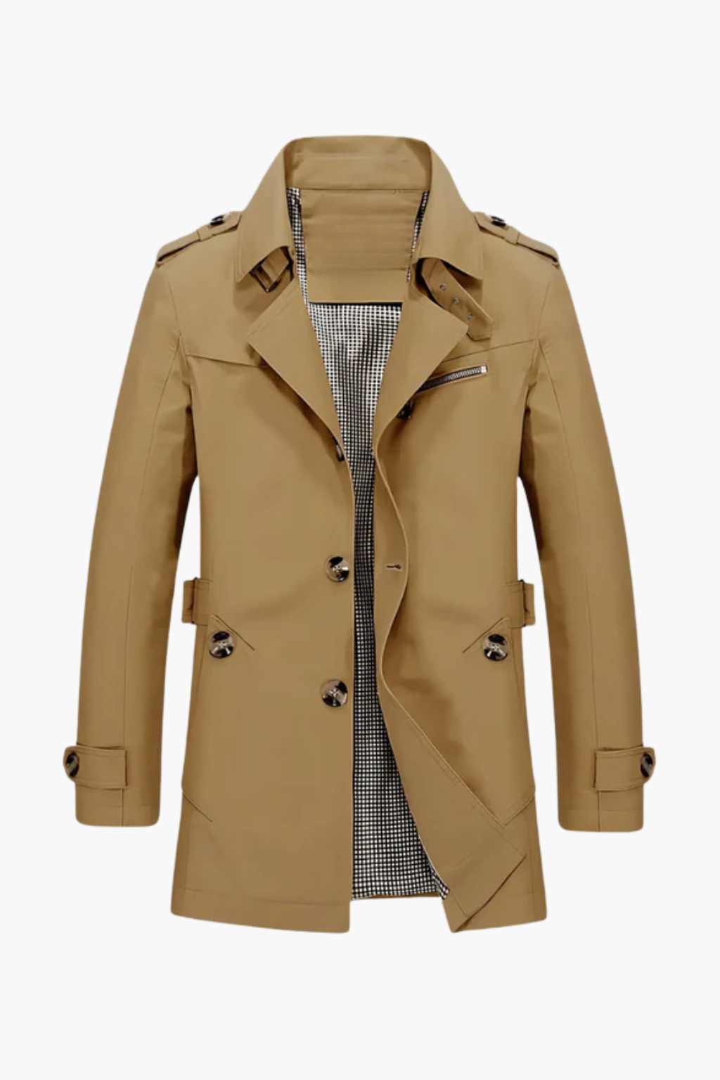 Falerro Men’s Trench Coat – Long Overcoat