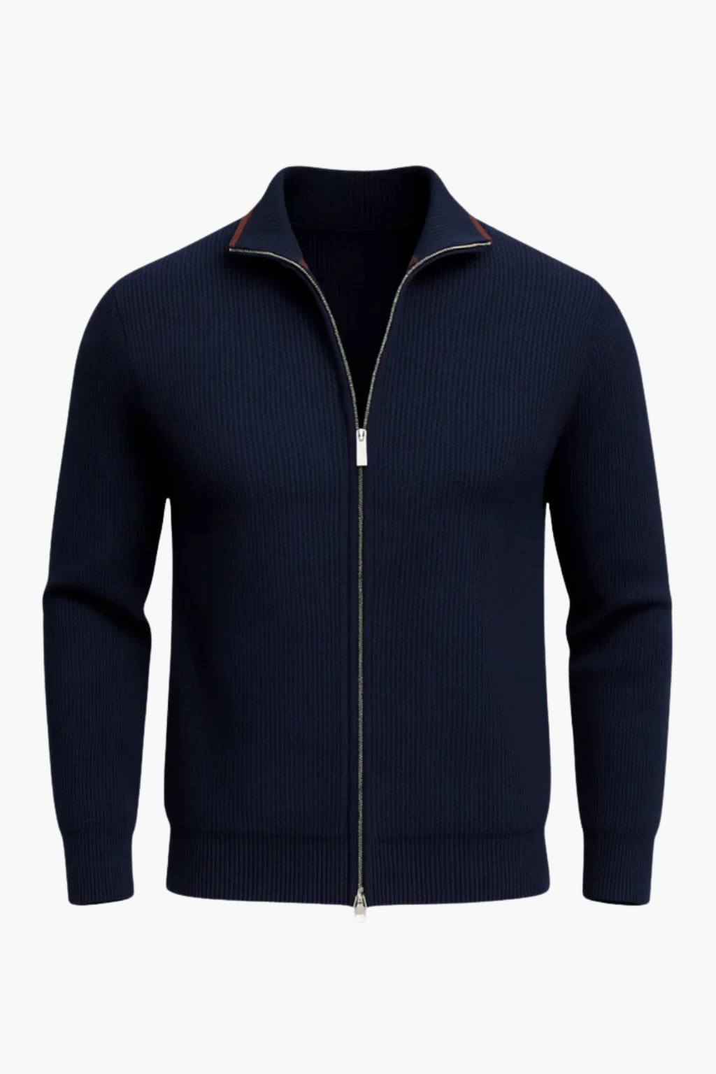 Falerro Men’s Zip-Up Knit Vest – Wool Blend