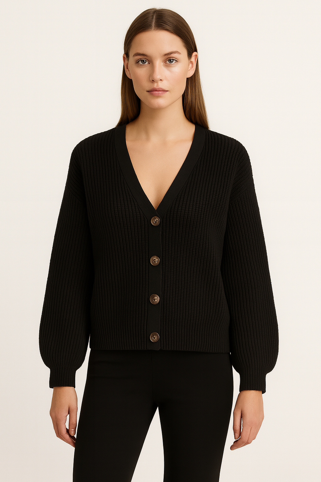 Falerro Women’s Knitted V-Neck Cardigan