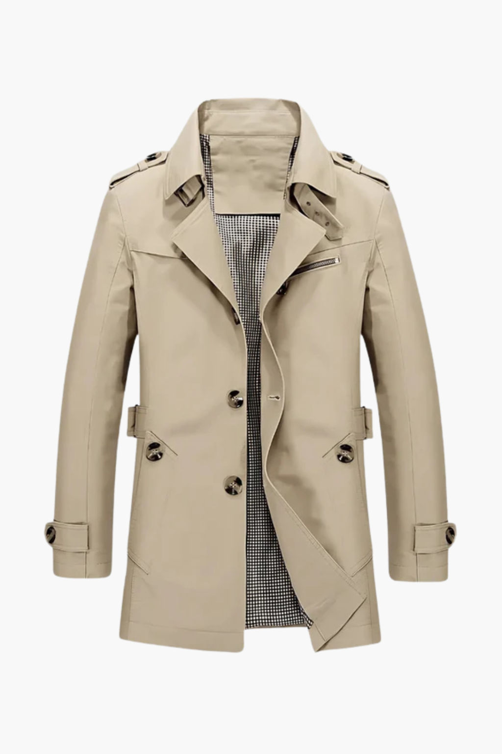 Falerro Men’s Trench Coat – Long Overcoat