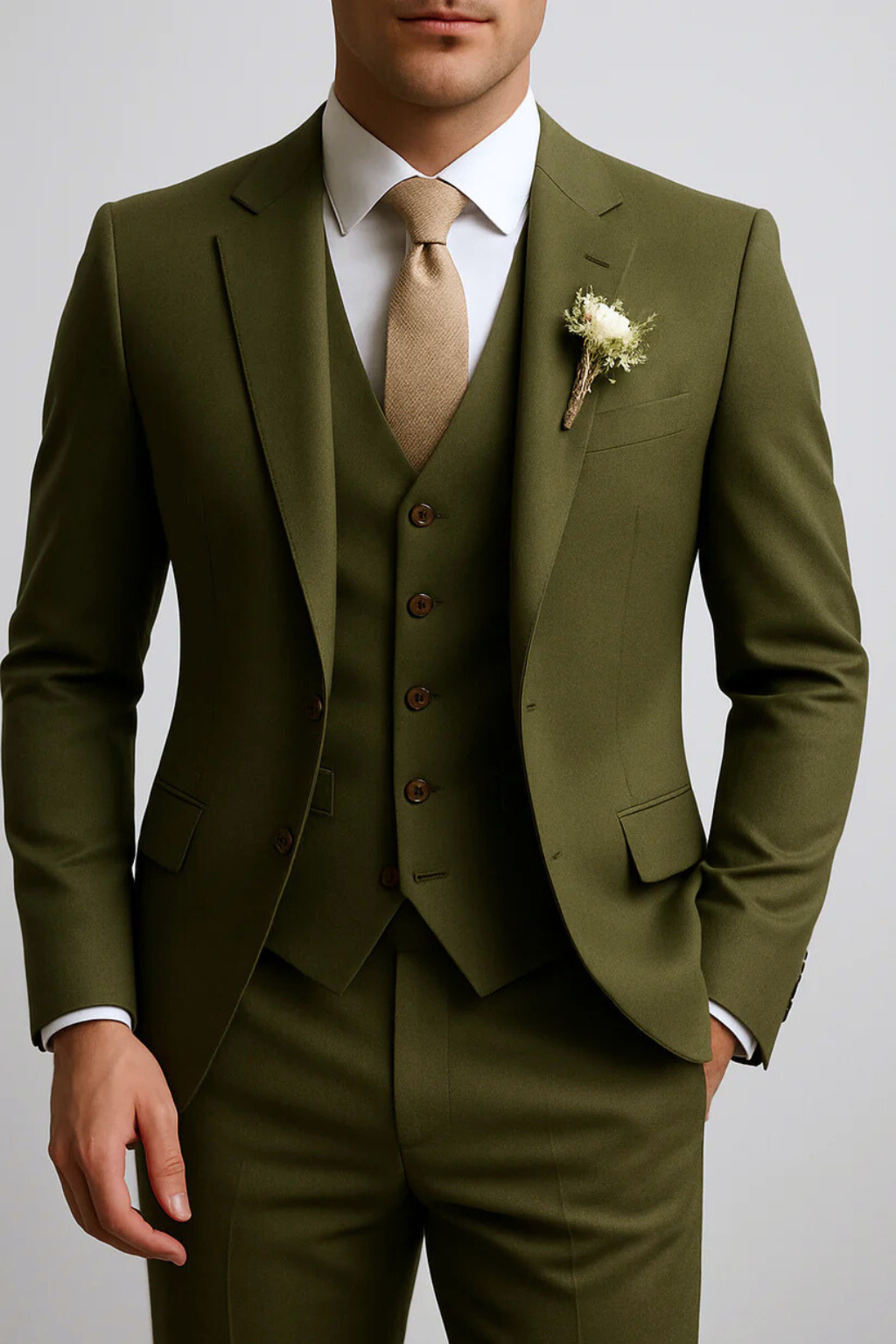 Falerro Men’s Suit – 3-Piece Formal Tailored Set