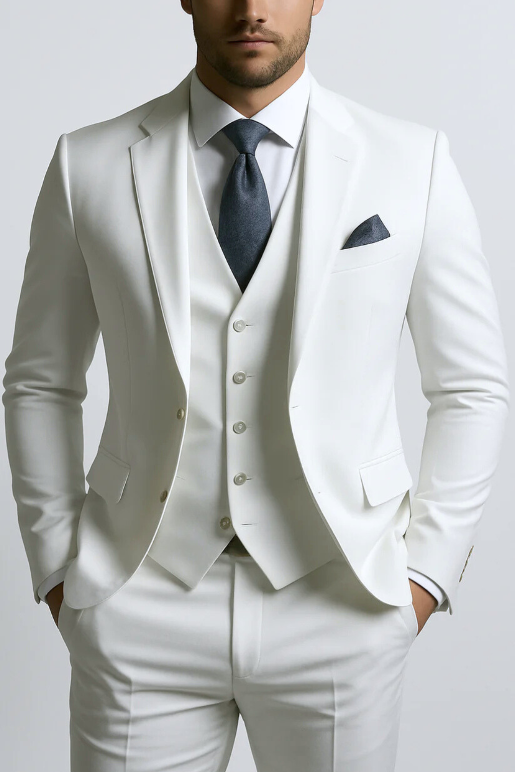 Falerro Men’s Suit – 3-Piece Formal Tailored Set