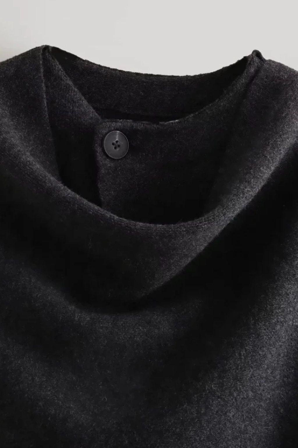 Falerro Women’s Wool Blend Open Front Coat with Scarf Collar
