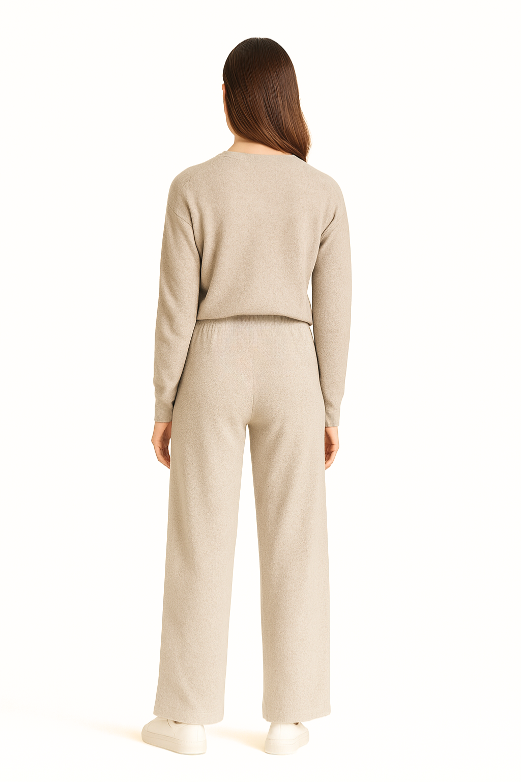 Falerro Women’s Wool Blend High Waist Wide Leg Pants