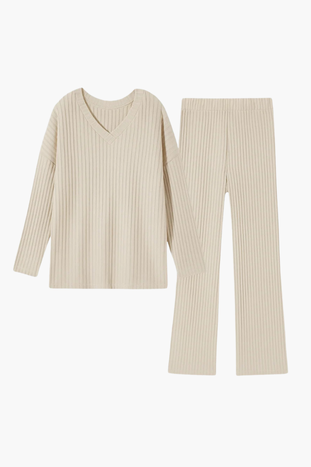 Falerro Women’s Ribbed Knit Two-Piece Set