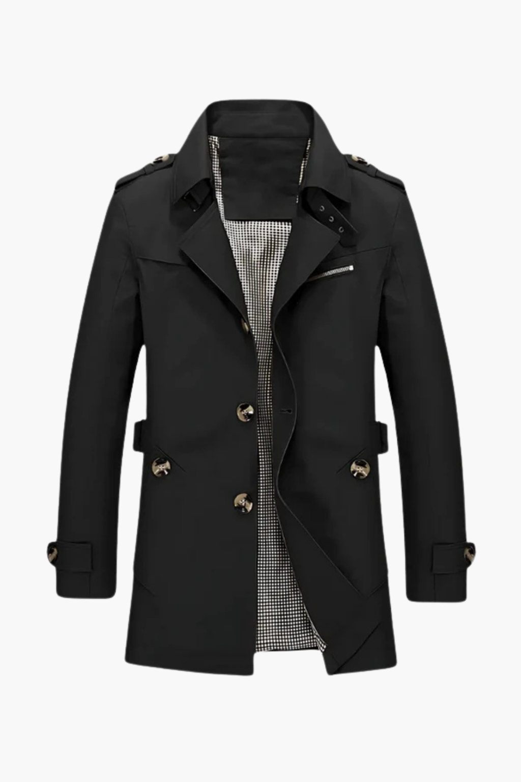 Falerro Men’s Trench Coat – Long Overcoat