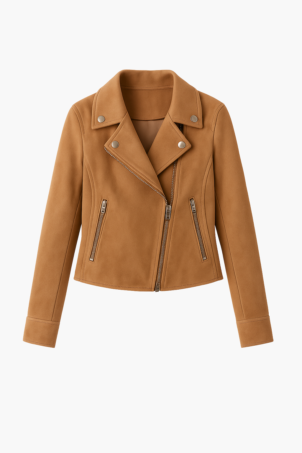 Falerro Women’s Faux Suede Biker Jacket