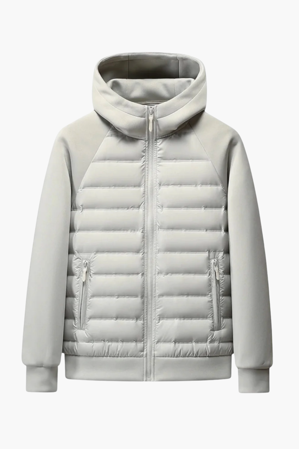 Falerro Men’s Hooded Down Jacket – Quilted Duck Down Fill