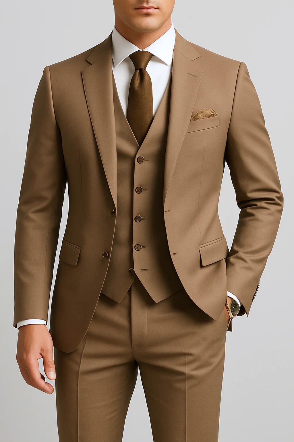 Falerro Men’s Suit – 3-Piece Formal Tailored Set