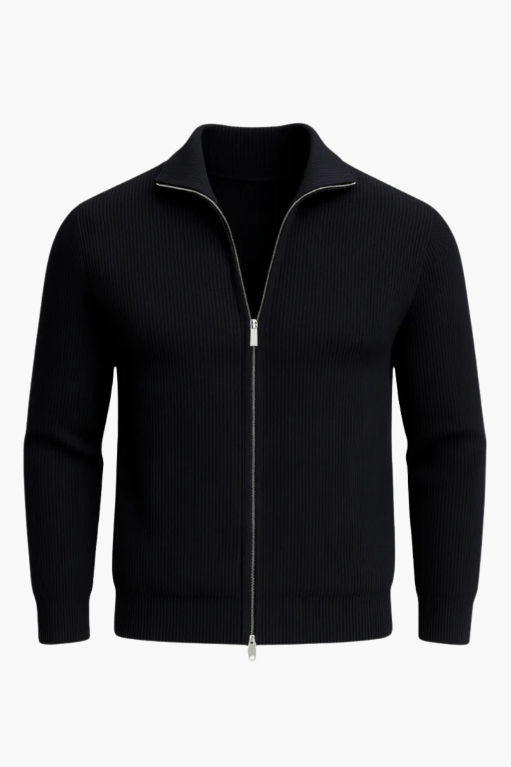 Falerro Men’s Zip-Up Knit Vest – Wool Blend