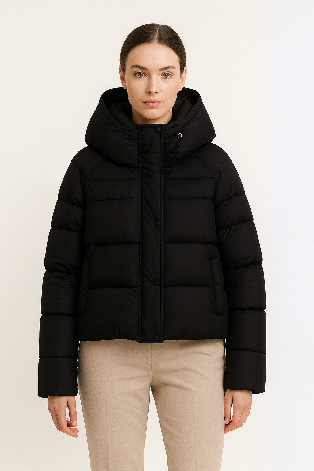Falerro Women’s Short Puffer Jacket with Hood