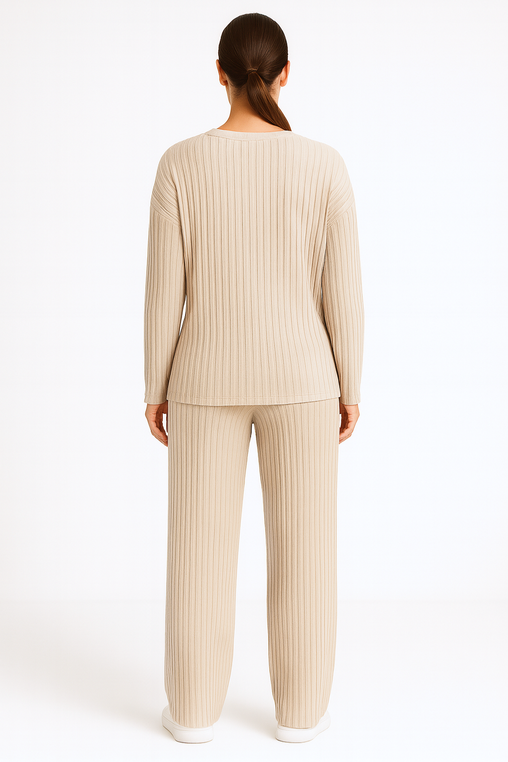 Falerro Women’s Ribbed Knit Two-Piece Set