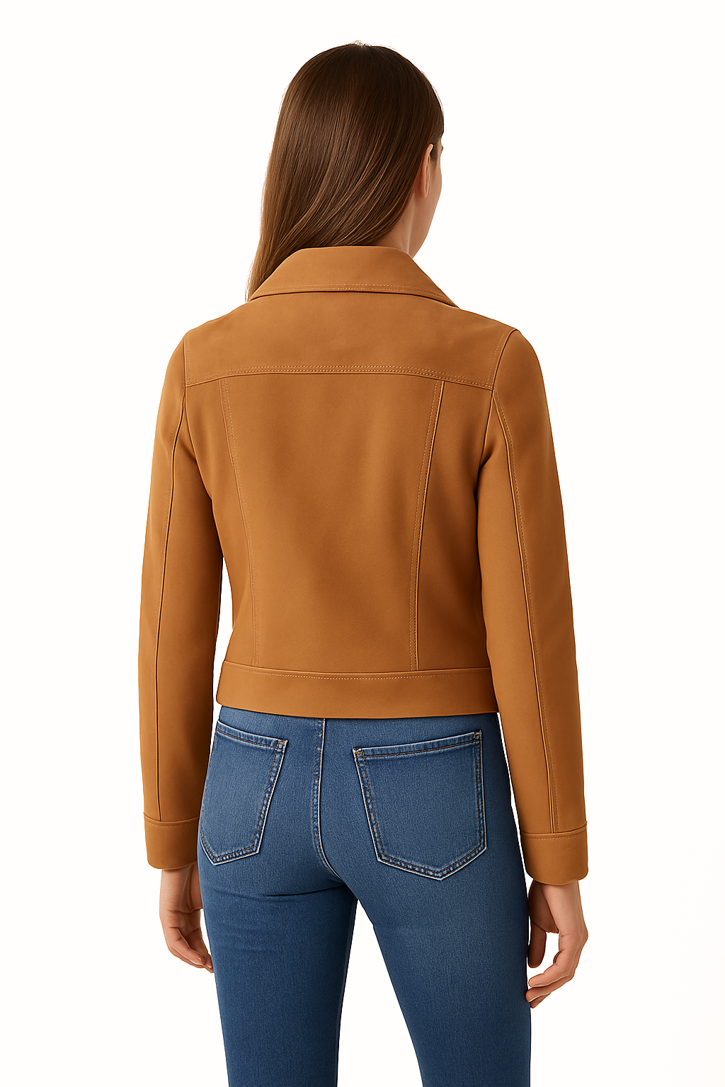 Falerro Women’s Faux Suede Biker Jacket