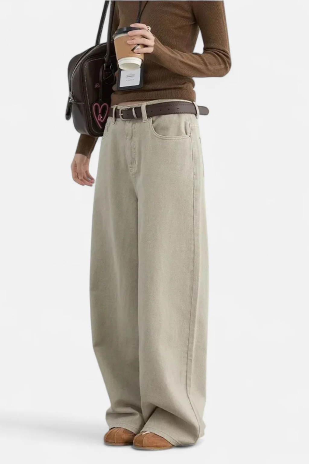 Falerro Women’s High Waist Cotton Straight Jeans